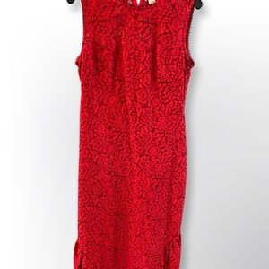 Shoshanna red lace dress